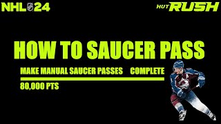 MANUAL SAUCER PASSES  NHL 24 HUT RUSH [upl. by Eiramanad]