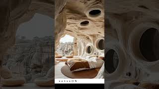 Desert Cave Home with Organic Modern Design amp Land Rover architecturalelegance contemporaryluxury [upl. by Enelia671]