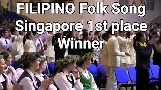 Singapore With Philippine Song ROSAS PANDAN 1st Place Winner [upl. by Ennoryt185]