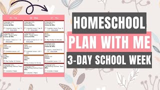 Homeschool Planning  Plan Our Week With Me Our 3Day Schedule  Online Planner [upl. by Aivad212]