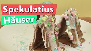 Weihnachtsbäckerei Mini Spekulatius Häuser DIY  Super einfach für Kinder  Advents Basteln [upl. by Baese]