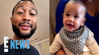 John Legend amp Chrissy Teigens Baby Girl Says quotDadaquot for First Time  E News [upl. by Alesiram949]