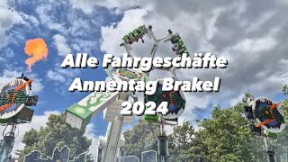 Alle Fahrgeschäfte Annentag Brakel 2024 [upl. by Enner]