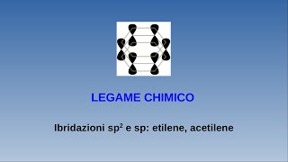 Lezioni di chimica  legame chimico  7 ibridazioni sp2 e sp etilene acetilene [upl. by Samal]