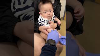 Baby Vaccine action at hospital 🏥 and funny 😂 baby love cute family babygirl happy funny [upl. by Leeann509]