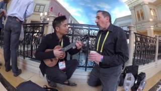 Jake Shimabukuro amp Jason Victor Serinus Duet at the Venetian  Stereophile [upl. by Nilecoj]