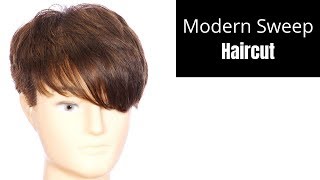 Modern Sweeping Haircut Tutorial  TheSalonGuy [upl. by Etam]