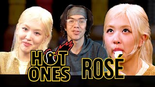 Can ROSÉ Handle The HEAT  ROSÉ Hot Ones Interview Reaction [upl. by Lucias]