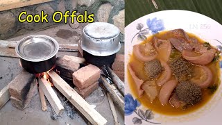 How to Cook Offals Tufumbe Ebyenda Ebisiike Cow [upl. by Yhtomit]