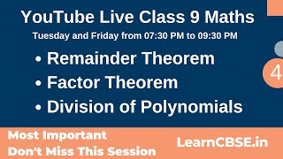 Class 9 Maths Polynomials NCERT Solutions Part 2  LearnCBSEin [upl. by Akinna]