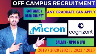 Cognizant Recruitment 2024 for Software Engineer Role  Micron Recruitment 2024 for Data Analyst Job [upl. by Gallard]