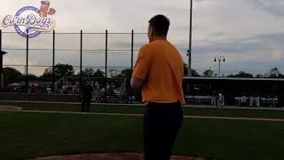 WATCH NOW Congressman Mrvan throws out the first pitch [upl. by Ataliah]