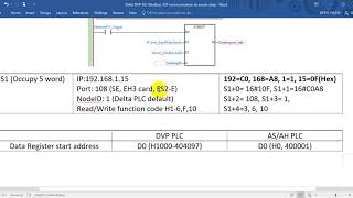 Delta DVP PLC Modbus TCP communicationData Read Write [upl. by Halbeib]