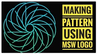 How to make a Pattern in MSW LogoMSW LOGO command for ARC PatternMSW logo command for class 4 amp 5 [upl. by Achilles]