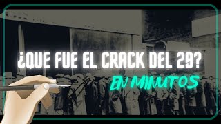 EL CRACK DEL 29 Y LA GRAN DEPRESIÓN en minutos [upl. by Irollam783]