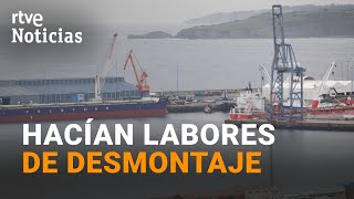 GIJÓN DOS MUERTOS y CUATRO HERIDOS tras el COLAPSO de DOS GRÚAS en el PUERTO de El MUSEL  RTVE [upl. by Adnohs]