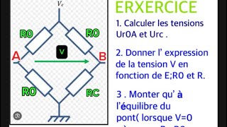 EXERCICE DE CAPTEUR CORRIGÉ  avec la loi pont diviseur de tension et loi des mailles [upl. by Tnarud686]