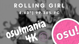 osumania 4K  Wowaka  Rolling Girl Guriri Cover FC [upl. by Leor]