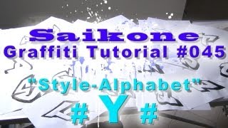 Saikone Graffiti Tutorial 045 quotStyleAlphabetquot  Y [upl. by Oirom2]