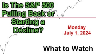 SampP 500 What to Watch for Monday July 1 2024 [upl. by Nivonod]