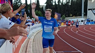 Aatu Kangasniemi silver throw 7774m at the European athletics u18 Championships in Jerusalem [upl. by Chu935]