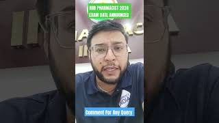 RRB PHARMACIST 2024 EXAM DATE ANNOUNCED rrbpharmacist pharmacy [upl. by Adnorrehs]