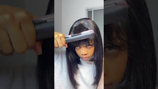 Fringe wig installation [upl. by Maurene]