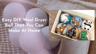 Easy DIY Wool Dryer Ball That You Can Make At Home Felt and Yarn [upl. by Inafetse260]