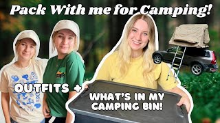 What Im Bringing Camping Camping Bin  Outfit Try On [upl. by Imoyaba185]