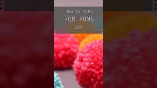 DIY Perfect Mini Pom Poms with Yarn 🧶 Easy Crafty Tutorial Shorts [upl. by Johen110]