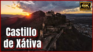 🇪🇦 CASTILLO DE XÁTIVA VALENCIA DRONE 4K [upl. by Denver]