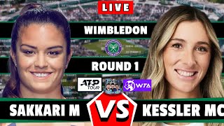 🔴LIVE Sakkari M vs Kessler M • Wimbledon 2024 round1 sakkari kessler tennis wta atp [upl. by Irem]