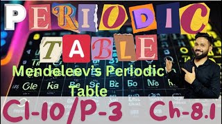 Periodic table3 Mendeleev periodic table ch81cl10 progatib [upl. by Onitnatsnoc]