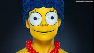 Creative or creepy A reallife Marge Simpson [upl. by Refannej498]