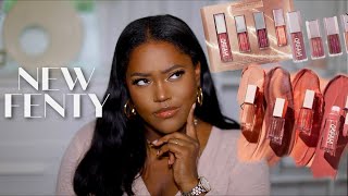 FENTY BEAUTY Glossy Posse Fantasy 4Sum 4Piece Gloss Bomb Set  SWATCHES  COMPARISONS [upl. by Yaner]