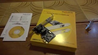 DeLock PCI Express Gigabit LAN Card GD1801 Review [upl. by Herrle]