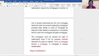 Mortgagors right of redemption sec 60 [upl. by Enelcaj]