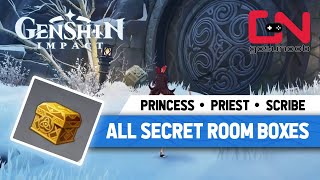 Genshin Impact Princess Box Priest Box amp Scribe Box locations  How to unlock SECRET ROOM Gate [upl. by Nayrda]