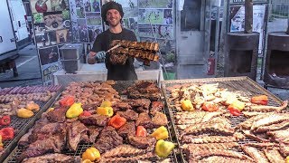 Huge Asado from Argentina Street Food Festival seen in Italy [upl. by Filomena]