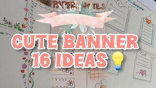 EASY BANNER IDEAS FOR PROJECTS and SCHOOL NOTES💜 CUTE BANNER IDEAS💡The Aesthete ✨🌷 [upl. by Barry]