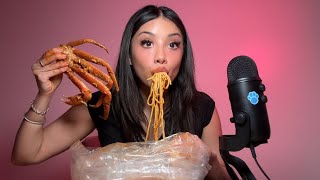 ASMR MY FIRST EVER MUKBANG 😋 SEAFOOD BOIL [upl. by Ojela]