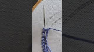 embroidery DOUBLE chain basic tutorial stitcheasysplendidcuteshortsvideo [upl. by Jaimie583]