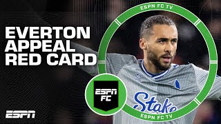 Everton APPEAL CalvertLewins red card vs Crystal Palace REACTION  ESPN FC [upl. by Hara]