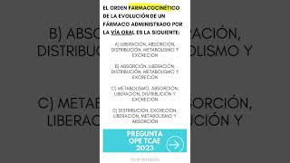 ✅ PREGUNTA TEST TCAE 01💊 FARMACOLOGIA OPE 2023 [upl. by Nylloc246]