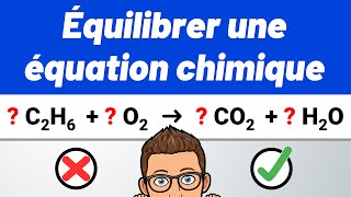 Comment ÉQUILIBRER UNE ÉQUATION CHIMIQUE  🎯 Méthode simple  ✅ C2H6  O2 → CO2  H2O [upl. by Eseerehs968]