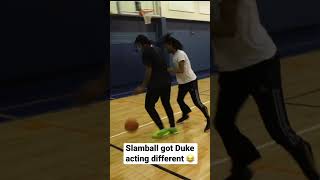 People think Duke Dennis can only dunk on the slamball court 😂 [upl. by Lowenstein273]