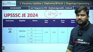 Top 5 vacancies for Engineers in upcoming 2024 months  Govt Jobs update by Shubham Sir [upl. by Gnidleif715]