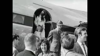 DOWNLINERS SECT  arriving by plane to Sweden in 1965  Hurt By Love  only known  1960s footage [upl. by Cinimmod114]