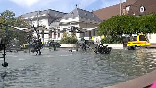 Jean Tinguely Fountain Basel Switzerland 18 August 2023 [upl. by Annyrb]