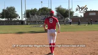 OF IF Catcher Max Wiggins Pleasanton High School Class of 2025 [upl. by Eberly826]